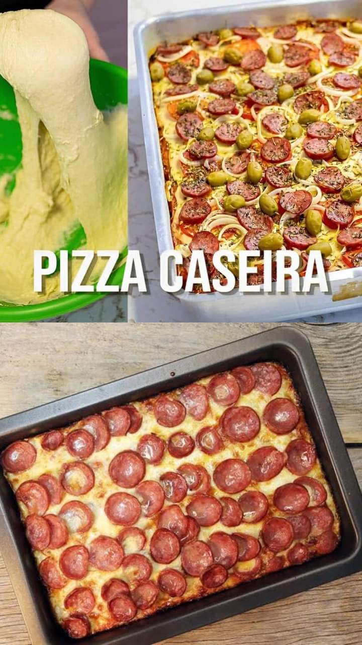 Pizza Caseira Massa Fofinha Receita Fica Pronta Em Poucos Minutos